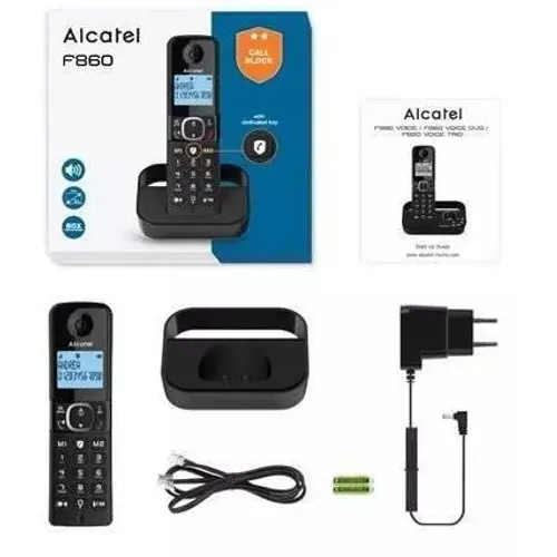 Téléphone Fixe Sans Fil - F860 Solo Noir - Sans Répondeur