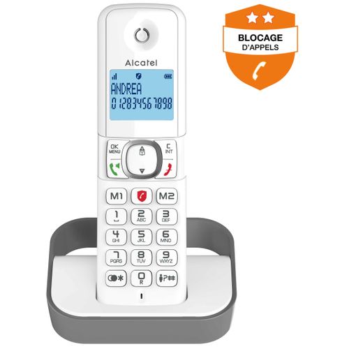 Téléphone sans fil ALCATEL F 860 Solo Gris vue 3/4