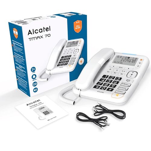 Téléphone Filaire 1 Combiné Tmax70blanc