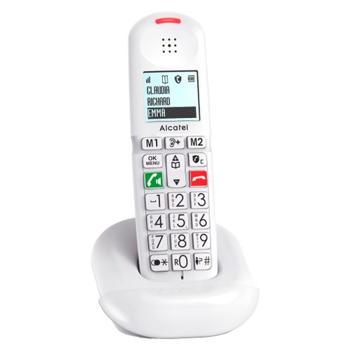 Téléphone sans fil répondeur ALCATEL XL 685 Solo Blanc vue 3/4