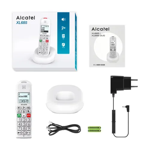 Téléphone sans fil répondeur ALCATEL XL 685 Solo Blanc