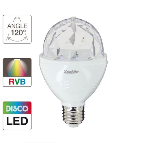 Ampoule LED RGB motorisée DISCO E27 3,2w
