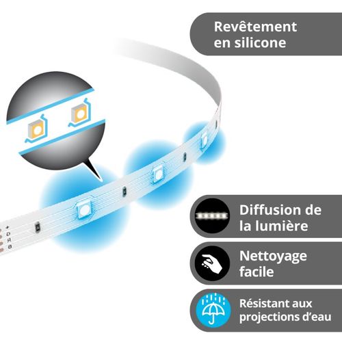 Ruban LED TV (kit Complet) - 2m - Rgb Multicolore