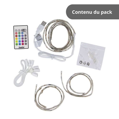 Ruban LED TV (kit Complet) - 2m - Rgb Multicolore