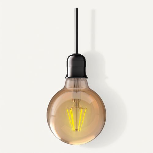 Ampoule LED vintage Globe E27 Ambrée vue de face