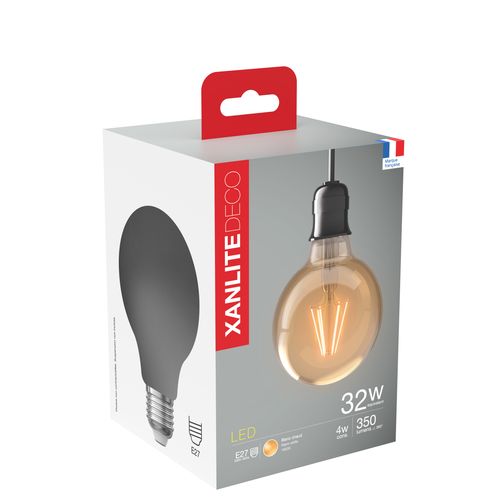 Ampoule LED vintage Globe E27 Ambrée