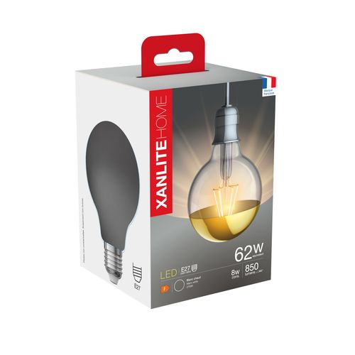 Ampoule déco LED 8W équiv 60W 850lm E27 Dorée