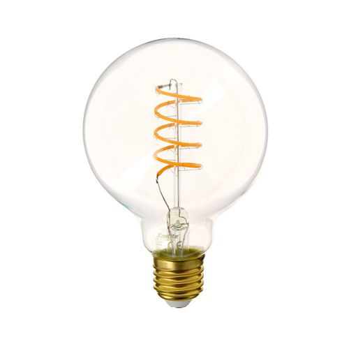 Ampoule LED spirale Globe E27  Blanc chaud vue 3/4