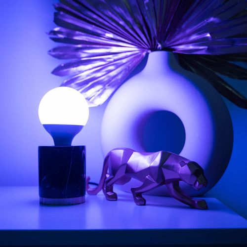 Ampoule Led Globe CCT E27 RGB KOZII Blanche Opaque