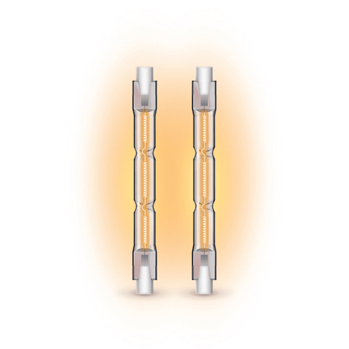 Lot De 2 Ampoules Halogènes Culot R7s, 78mm, 2216 Lumens, 2900 Kelvins, Blanc Chaud Dimmable