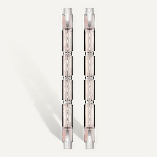 Lot 2 ampoules halogènes R7S XANLITE HOME Blanc chaud vue de face
