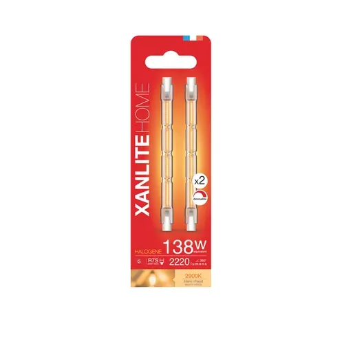 Lot 2 ampoules halogènes R7S XANLITE HOME Blanc chaud
