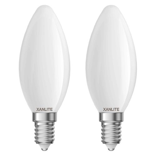 Lot 2 ampoules LED Flamme E14 XANLITE HOME Blanc chaud