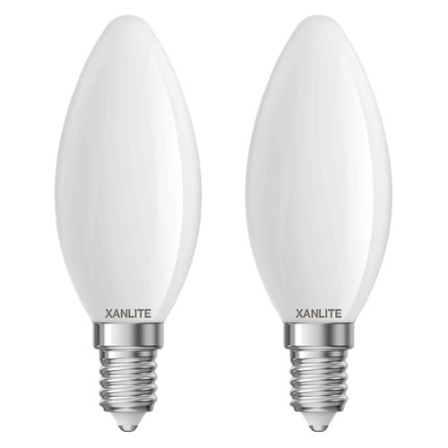 Lot 2 ampoules LED Flamme E14 XANLITE HOME Blanc froid