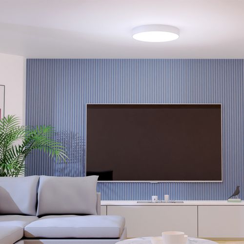 Plafonnier LED CCT IP44 Ø34 cm  Blanc vue d'ambiance 1