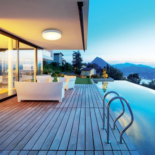 Plafonnier LED CCT IP44 Ø34 cm  Blanc vue détaillée