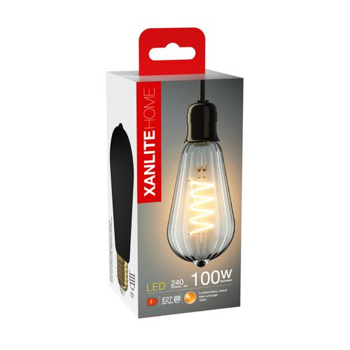 Ampoule LED Striée Edison E27  Blanc chaud