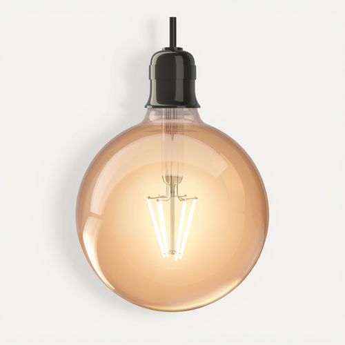 Ampoule LED ambrée G125 E27 AMPOULE DECO Ambrée vue de face