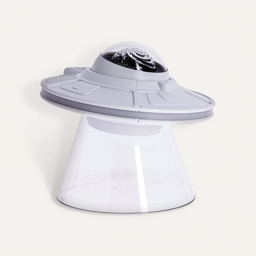 Veilleuse enceinte LED 24 cm SPACELITE Grise vue 3/4