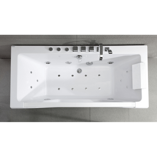 Baignoire Balnéo Droite Tahiti White Jets L170xl78xh60cm