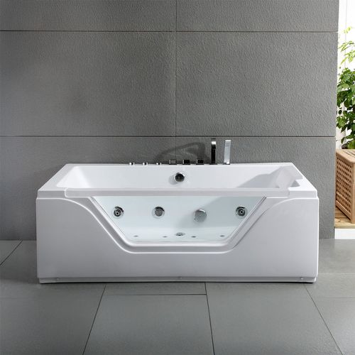 Baignoire Balnéo Droite Tahiti White Jets L170xl78xh60cm