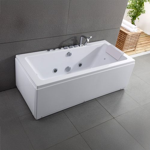 Baignoire Balnéo Sikinos White Jets, 170x78cm