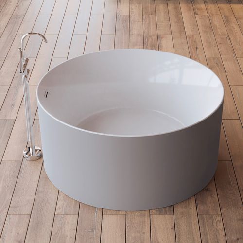 Baignoire Îlot Ronde Loom 2.0 Grise 130x130 Cm