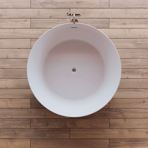 Baignoire Îlot Ronde Loom 2.0 Grise 130x130 Cm