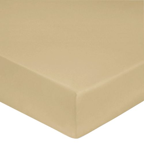 Drap Housse 140x190 Cm Satin De Coton Beige