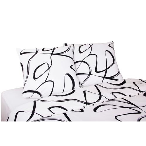 Housse De Couette + Taie D'oreiller 140x200 Cm "irregulaire" Coton Imprimé.