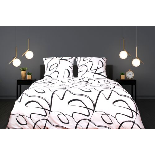 Housse De Couette + Taies D'oreiller 200x200 Cm "irregulaire" Coton Imprimé.