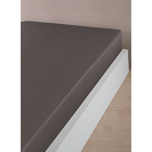 Drap Housse 180x200 Cm Satin De Coton Anthracite