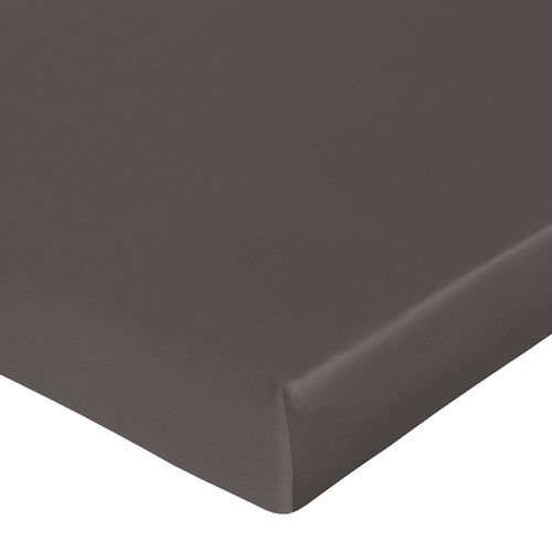 Drap Housse 180x200 Cm Satin De Coton Anthracite