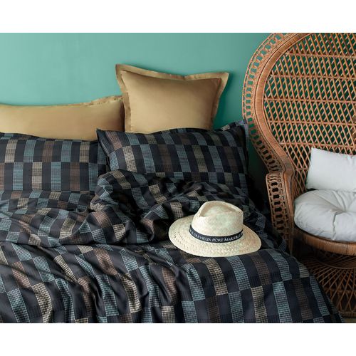 Parure De Lit  2 Personnes  240x220 Cm Satin De Coton Imprimé