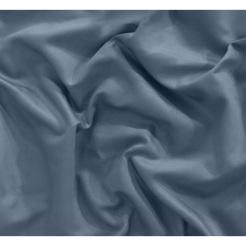 Parure De Lit 2 Personnes 260x240 Cm Satin De Coton Bleu