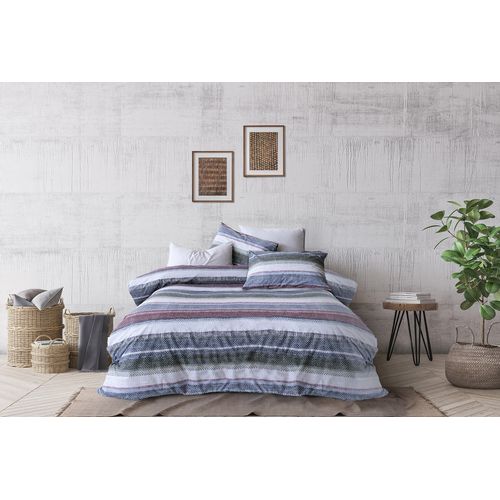 Parure De Lit 2 Personnes 240x220 Cm Coton Imprimé