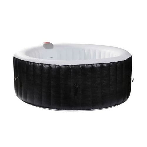 Spa Gonflable As04 - 185 X 65 Cm - 4 Places - Rond (livé Avec Filtre, Cadenas, Tapis De Sol Et Couve
