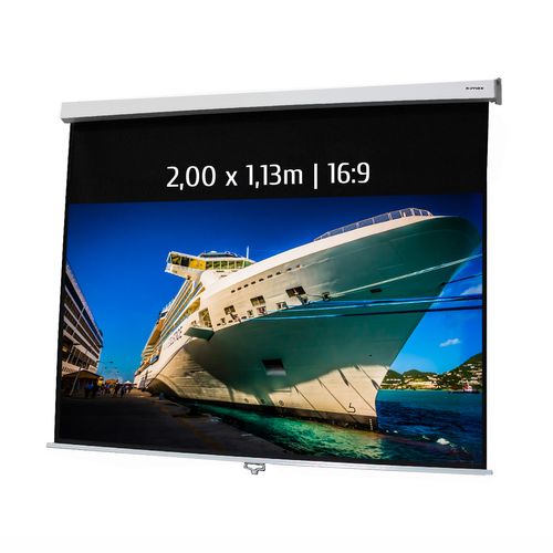 Ecran De Projection Manuel 2,00 X 1,13m - Format 16:9