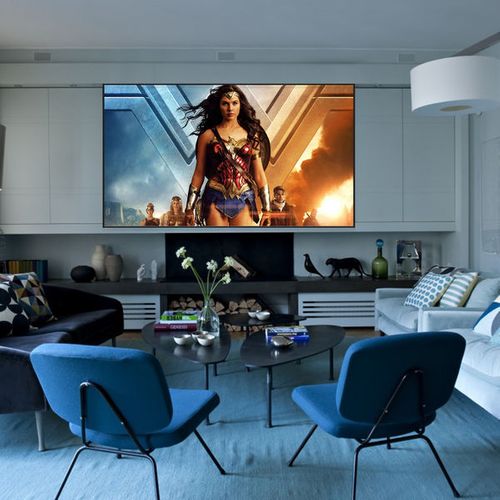 Ecran De Projection Sur Cadre 2,40 X 1,35m - Format 16:9 - Cadre Extra-fin