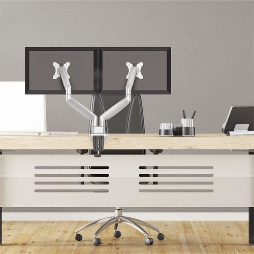 Support De Bureau Full Motion Pour 2 écrans PC 13"-32"