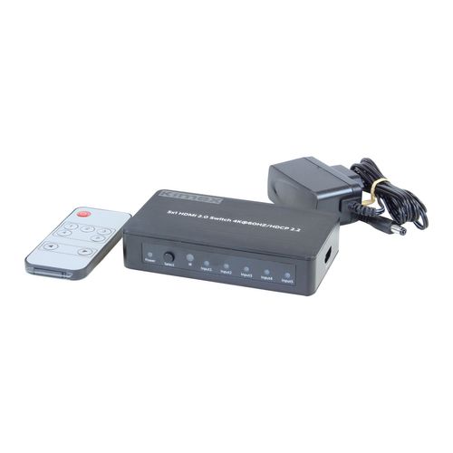 Switch 5 Entrées- 1 Sortie, HDMI2.0 Hdcp2.2, 4k60hz