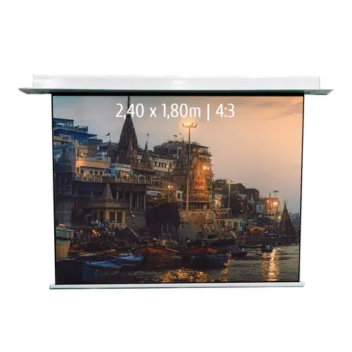 Ecran De Projection Motorisé Encastrable 2,40 X 1,80m - Format 4:3 - Wi-fi