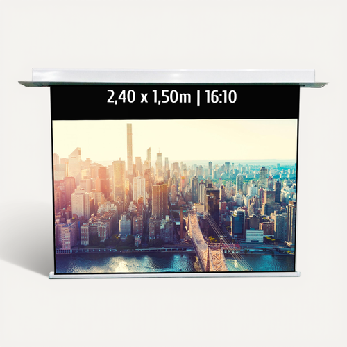 Ecran De Projection Motorisé Encastrable 2,40 X 1,50m - Format 16:10 - Wi-fi