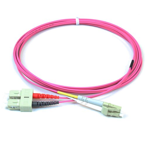 Jarretière Optique, Duplex 2mm Om4 Sc / Lc, Magenta, Longueur 1m