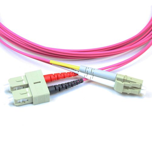 Jarretière Optique, Duplex 2mm Om4 Sc / Lc, Magenta, Longueur 1m