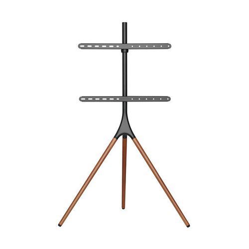 Support Chevalet Design Scandinave Pour TV 45''- 65'' Noir/noyer