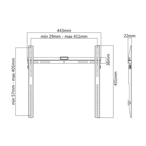 Support Mural Fixe Pour écran TV 32"-55"