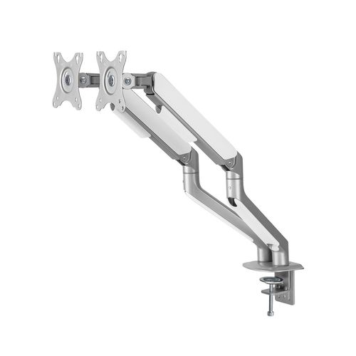 Support De Bureau Full Motion Pour 2 écrans PC 17"-32", Gris