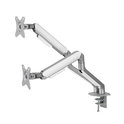 Support De Bureau Full Motion Pour 2 écrans PC 17"-32", Gris
