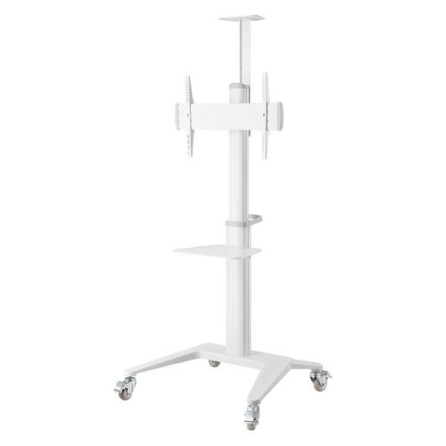 Support Mobile Pour écran Visioconférence 37''-70'' Hauteur 125-160cm Blanc
